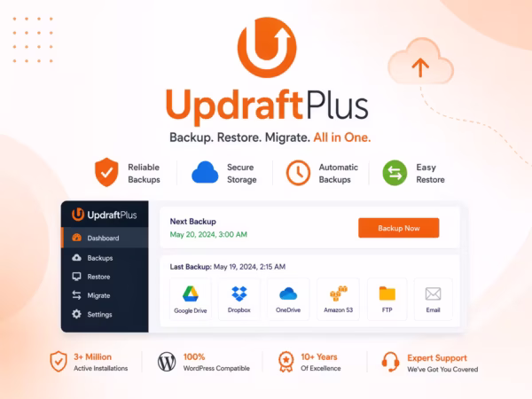 UpdraftPlus WordPress Backup Plugin – Automatic Backup, Restore & Cloud Storage