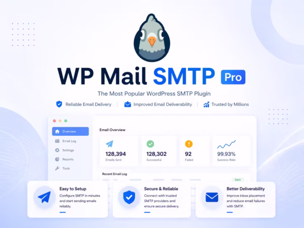 WP Mail SMTP Pro WordPress Plugin – SMTP Email Delivery & Email Logging
