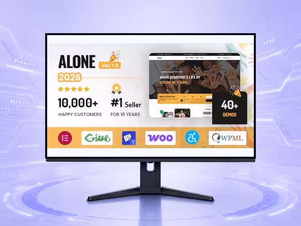 Alone WordPress Theme - Modern Responsive Website Builder Template product preview