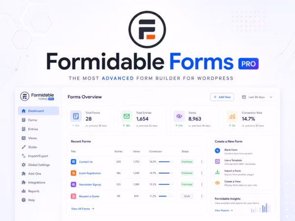 Formidable Forms Pro WordPress Plugin – Advanced Form Builder & Data Management