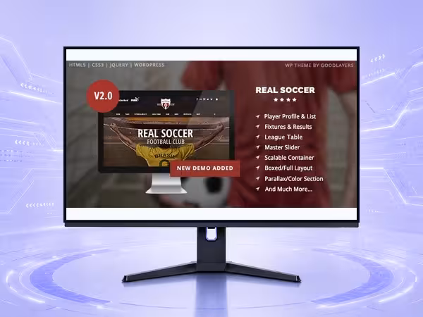 Real Soccer WooCommerce Theme - Responsive Store Builder for eCommerce Websites product preview