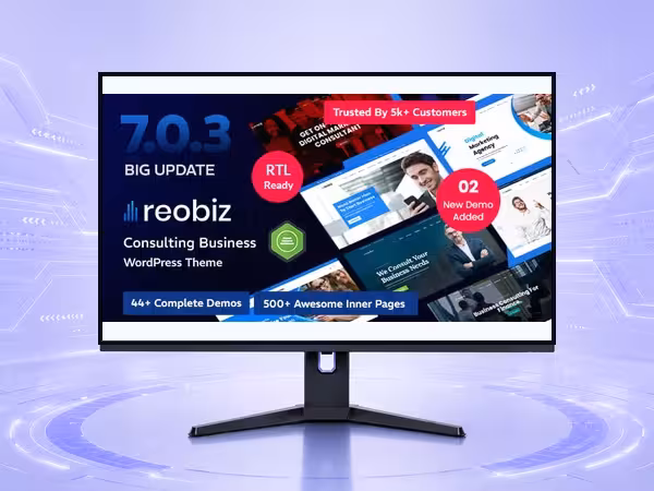 Reobiz WordPress Theme - Modern Responsive Website Builder Template product preview