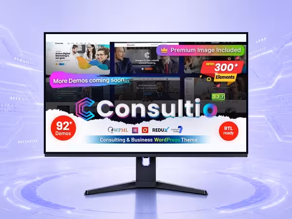 Consultio WordPress Theme - Modern Responsive Website Builder Template product preview