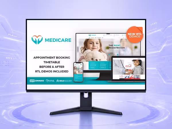 Medicare WordPress Theme - Modern Responsive Website Builder Template product preview
