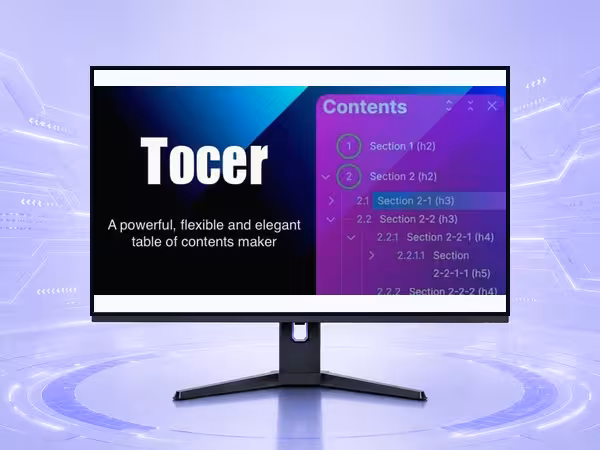 Tocer WordPress Plugin - Navigation and Mega Menu Tools product preview
