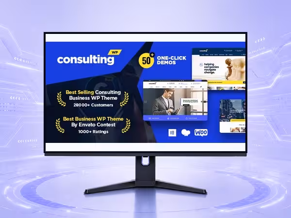 Consulting WordPress Theme - Modern Responsive Website Builder Template product preview