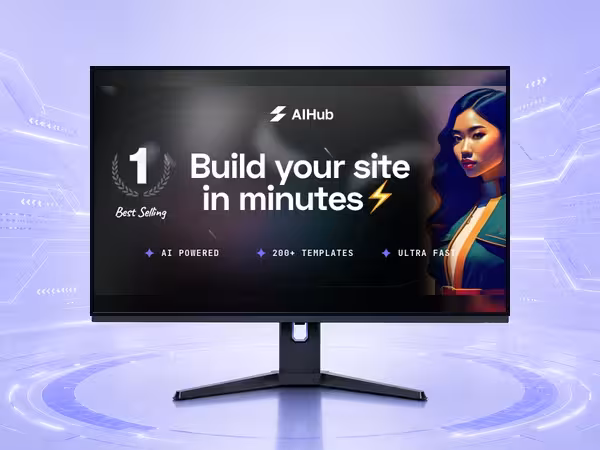 AI Hub WordPress Theme - Modern Responsive Website Builder Template product preview