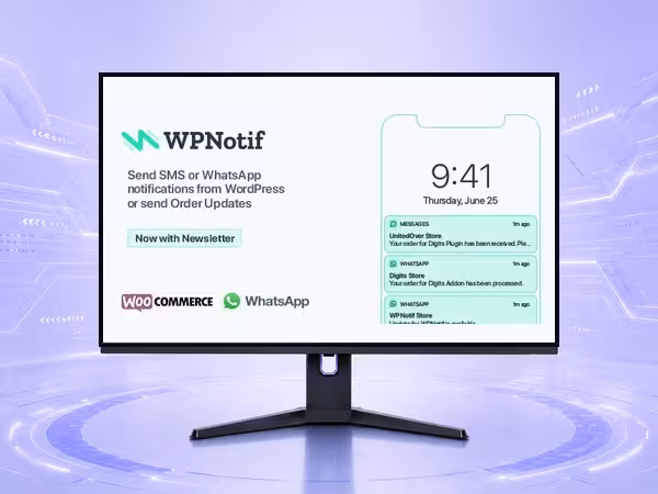 WPNotif: WordPress SMS & WhatsApp Message Notifications WordPress Plugin - Social Marketing and Growth Automation Tools product preview