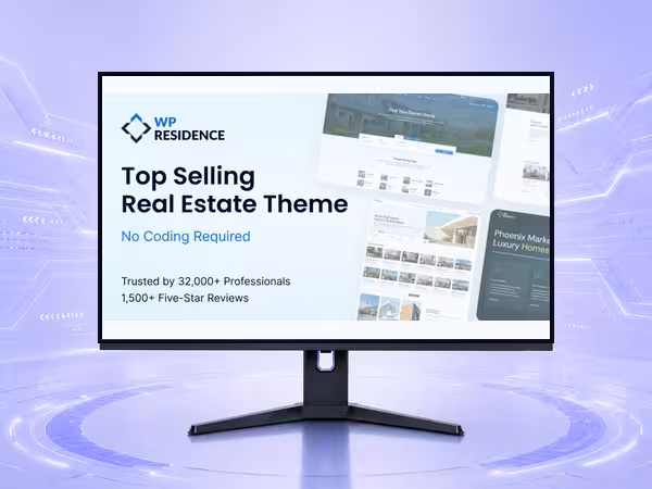 Residence Real Estate WordPress Theme WordPress Theme - Modern Responsive Website Builder Template product preview