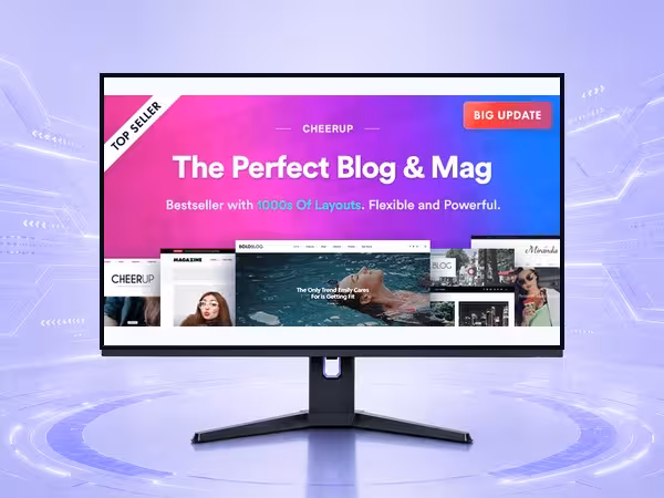 CheerUp WordPress Theme - Clean Blog and Magazine Publishing Layout product preview