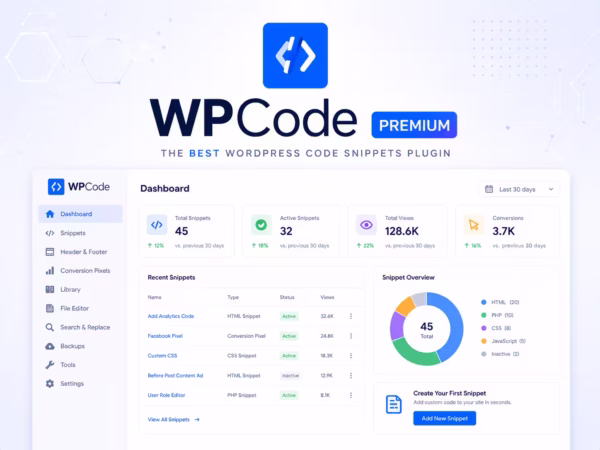WPCode Premium WordPress Plugin – Code Snippets Manager & Script Control Tool