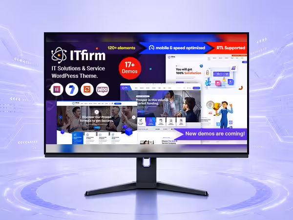 Itfirm WordPress Theme - Modern Responsive Website Builder Template product preview