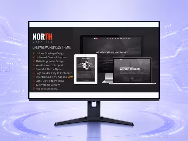 North WordPress Theme - Modern Responsive Website Builder Template product preview