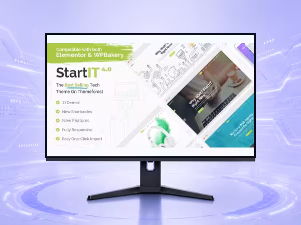Startit WordPress Theme - Modern Responsive Website Builder Template product preview