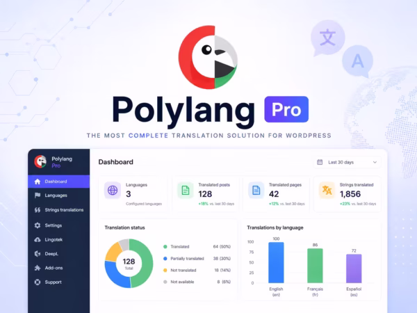 Polylang Pro WordPress Multilingual Plugin – Translate Pages, Posts & WooCommerce