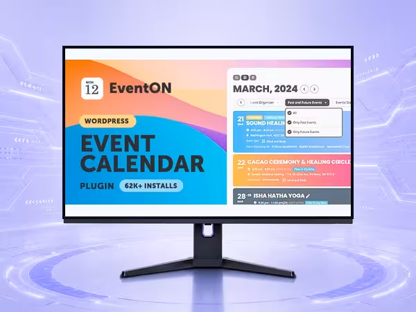 EventON WordPress Plugin - Booking, Calendar, and Scheduling Workflow Tools product preview