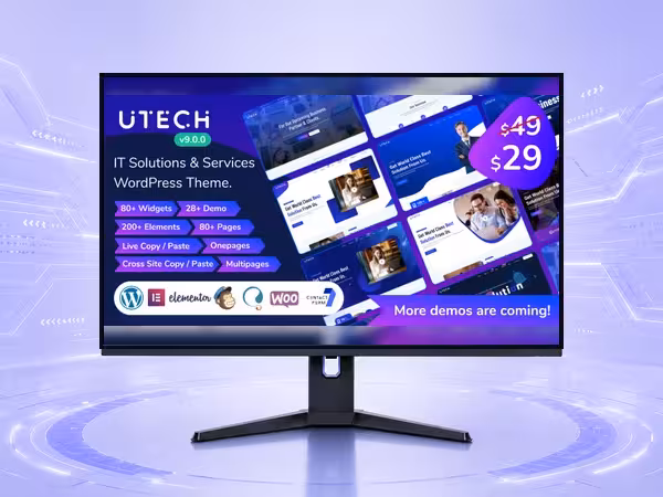 uTech WordPress Theme - Modern Responsive Website Builder Template product preview