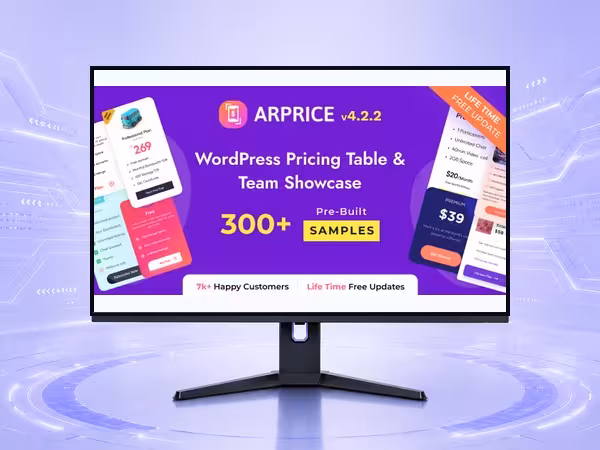 ARPrice WordPress Plugin - Page Builder and Front-End Layout Tools product preview