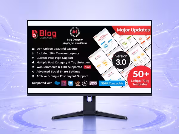 Blog Designer PRO WordPress Plugin - Page Builder and Front-End Layout Tools product preview