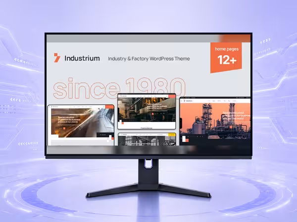 Industrium | Industry & Factory WordPress Theme WordPress Theme - Modern Responsive Website Builder Template product preview