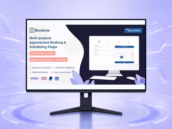 Bookme WordPress Plugin - Booking, Calendar, and Scheduling Workflow Tools product preview