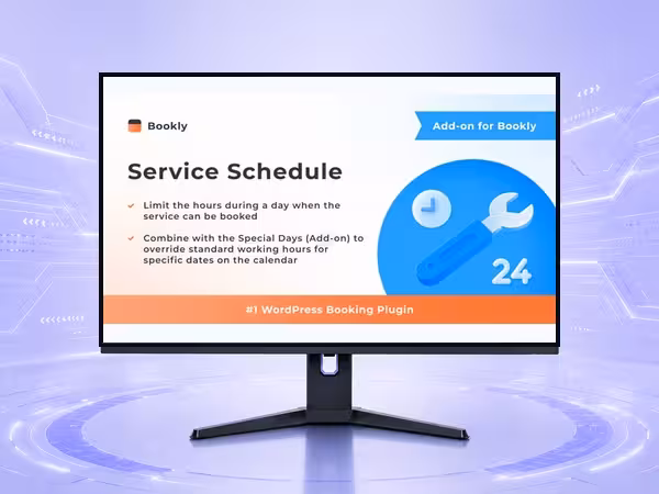 Bookly Service Schedule (Add-on) WordPress Plugin - Booking, Calendar, and Scheduling Workflow Tools product preview