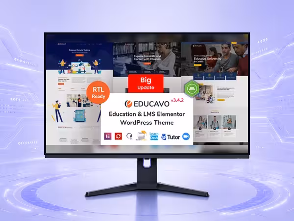 Educavo WordPress Theme - LMS, Course, and Education Website Template product preview