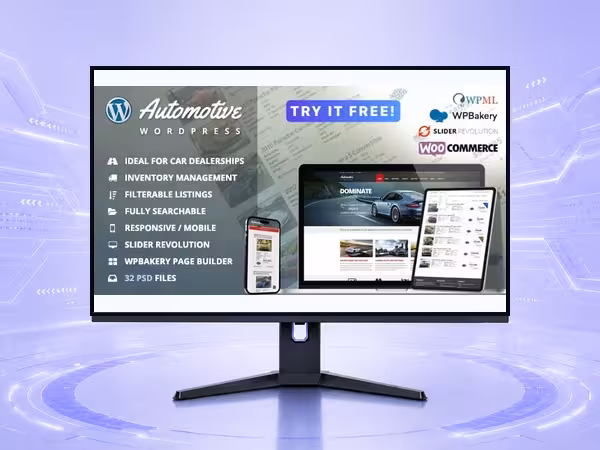 Automotive Car Dealership Business WordPress Theme WordPress Theme - Modern Responsive Website Builder Template product preview