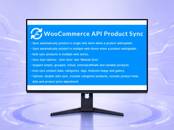 WooCommerce API Product Sync with Multiple WooCommerce Stores (Shops) WooCommerce Plugin - Store Management and eCommerce Workflow Tools product preview