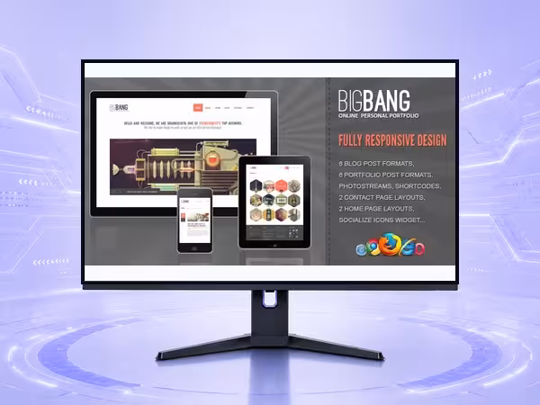 Bigbang WordPress Theme - Creative Portfolio and Agency Website Builder product preview