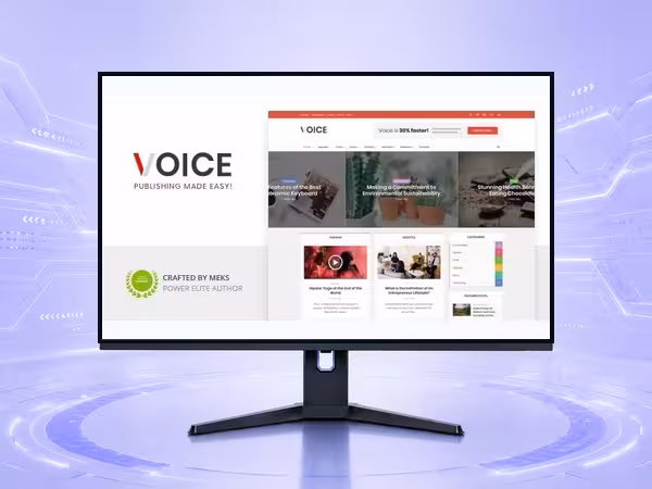 Voice WordPress Theme - Clean Blog and Magazine Publishing Layout product preview