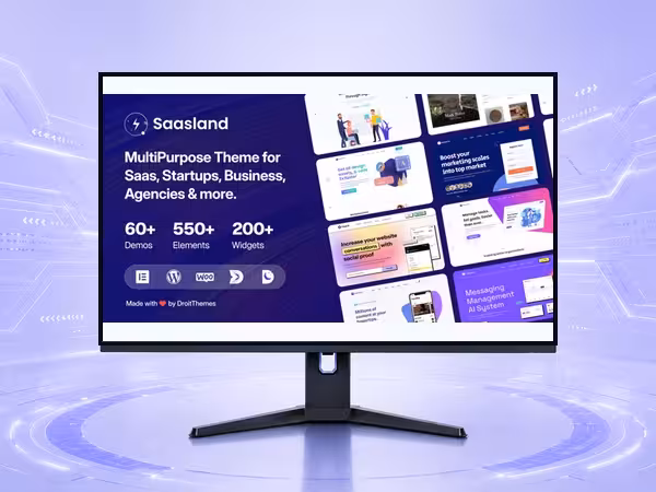 Saasland WordPress Theme - Modern Responsive Website Builder Template product preview