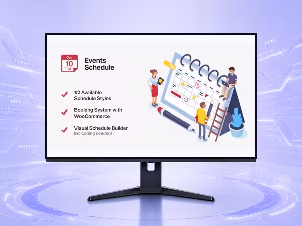 Events Schedule WordPress Plugin - Booking, Calendar, and Scheduling Workflow Tools product preview
