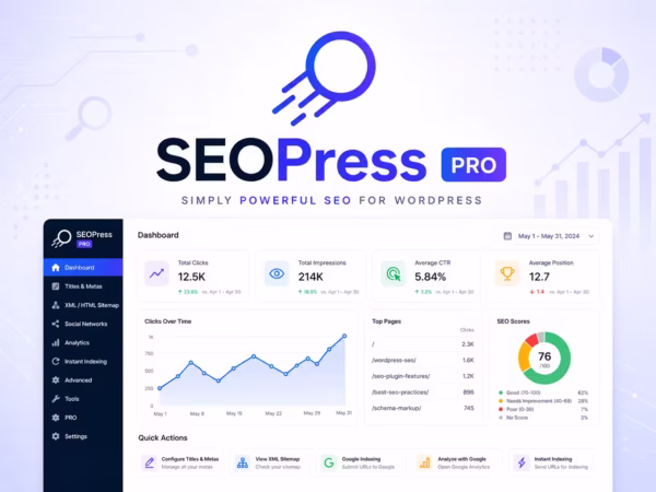 SEOPress Pro WordPress Plugin – SEO Optimization, Schema & XML Sitemap Tool