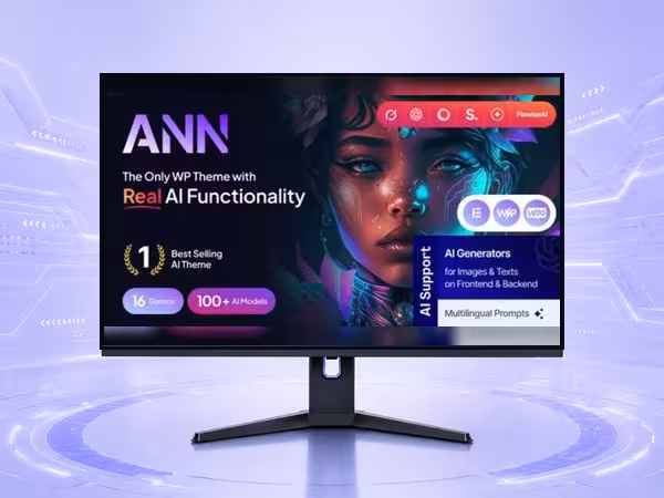 AI ANN WordPress Theme - Modern Responsive Website Builder Template product preview