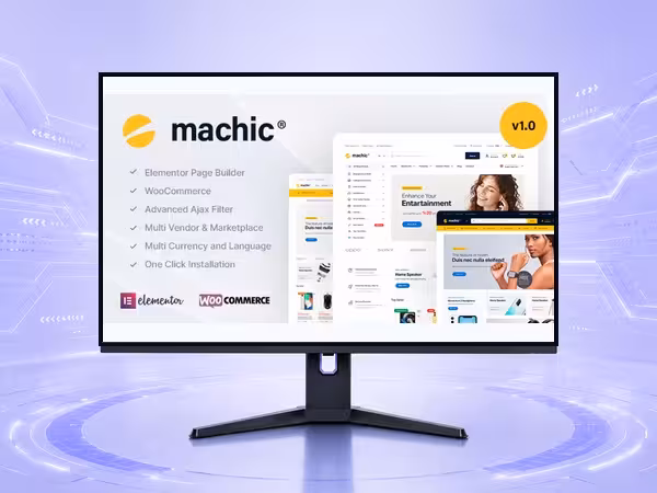 Machic WooCommerce Theme – Electronics Store WordPress Theme with Modern Design product preview