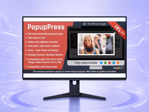 Popup Press WordPress Plugin - Media, Gallery, and Content Display Tools product preview