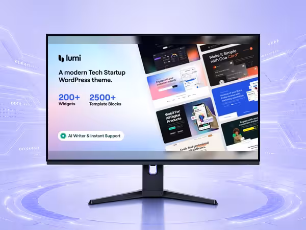 Lumi WordPress Theme - Modern Responsive Website Builder Template product preview
