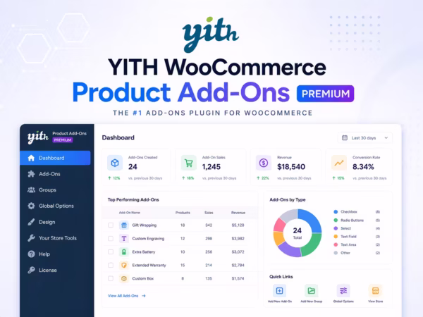 YITH WooCommerce Product Add-Ons Premium – Custom Product Options & Extra Fields Plugin