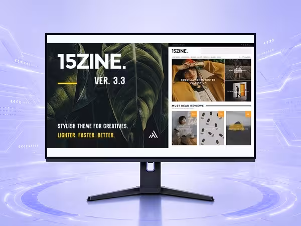 15Zine WordPress Theme - Clean Blog and Magazine Publishing Layout product preview