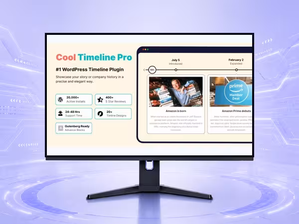 Cool Timeline Pro WordPress Plugin - Page Builder and Front-End Layout Tools product preview
