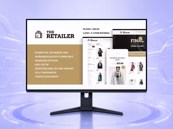 The Retailer WooCommerce Theme - Responsive Store Builder for eCommerce Websites product preview