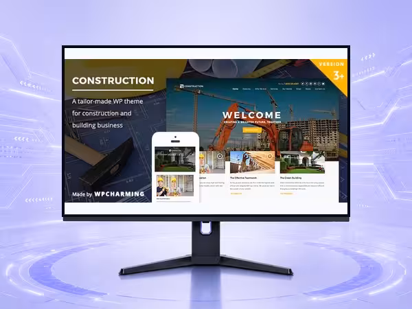 Construction WordPress Theme WordPress Theme - Modern Responsive Website Builder Template product preview