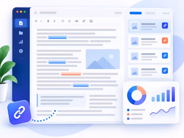 Link Whisper Pro internal linking dashboard illustration